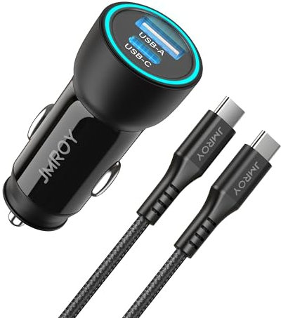 63W Car Charger adapter, USB C Car Charger 45W Samsung Super Fast Charger 2.0 PPS 45W Compatible with Samsung Galaxy S23/S23+/S23 Ultra, iPhone 15/14/13, Pixel 7, iPad, Tablet, Laptop