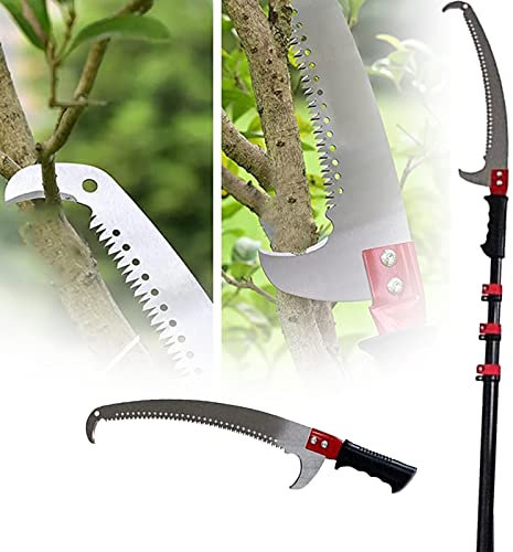 LTSRLL Professional Telescopic Pruning Saw, Expandable Telescopic Pole Saw with Telescopic Handle, Garden High-altitude Branch and Leaf Trimmer,7.2m