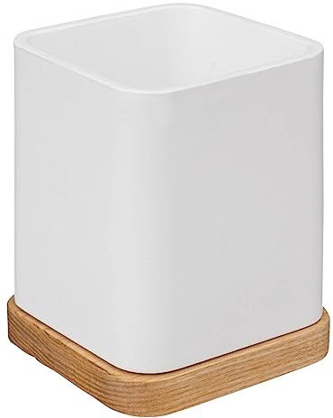 5five - Pot à Brosse à Dents en résine naturéo Blanc