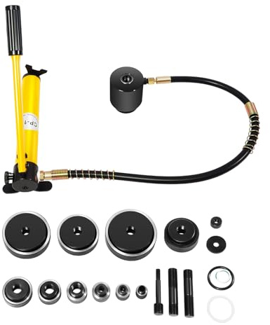 KEESUNG Hydraulisch Blechlocher Lochstanze 15T, 16-101mm Hydraulische Blechlocher Lochstanze Profi Locheisen Hydraulik Werkzeuge Zylinder Hydraulikpumpe Set im Koffer