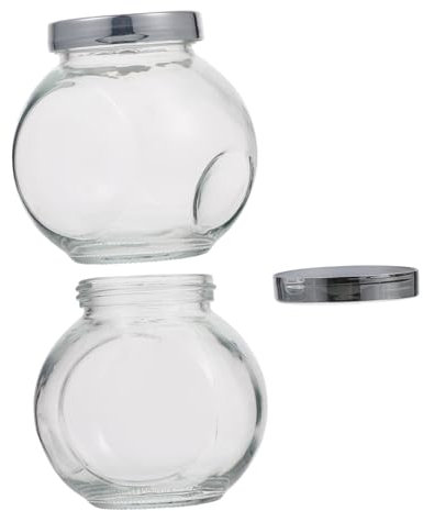 ABOOFAN 2pcs Marmeladengläser Vorratsgläser Für Die Küche - Glasbehälter Mit Deckel Apothekergläser Für Süßigkeiten &