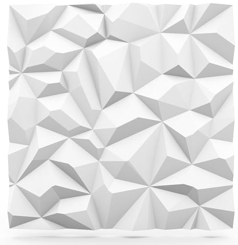Deccart - Panneaux Muraux 60x60 cm - Panneau mural 3D Décoratif en EPS-Polystyrène - Plaque murale decorative - Décoration murale - Relief texturé - Wall Panel - 5 pièce - 1,80m2