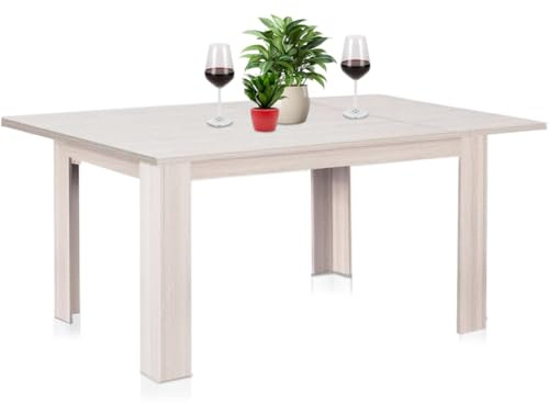 Shally Dogan Tavolo Allungabile Sala da pranzo Olmo da 110 x 70 cm a 150 x 70 cm, Design Moderno, Estensibile Salvaspazio, Ideale x Sala Pranzo, Soggiorno, Cucina, Arredamento Interni (Olmo)