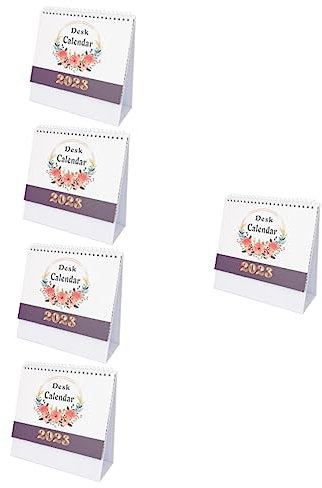 VILLCASE 5stücke Dekorativer Tischkalender Englischer Stehkalender Für Büro Home-accessoire Für Planung Und Organisation Im Jahr