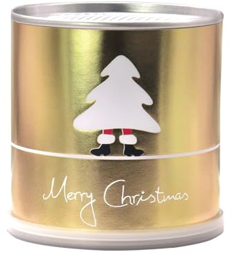 Ein MacFlowers Tannenbaum in der Dose, Goldene Weihnachten, Saatgut aus frischer Ernte, Exklusiv & Nachhaltig Geschenk Set für Frauen und Männer, Adventskalender Füllung Wichteln