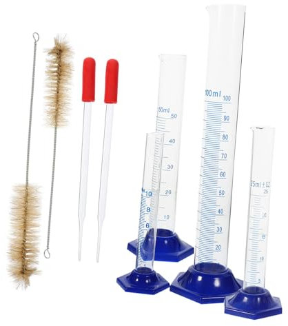 Ciieeo Cylindre Gradué Verre Avec Brosse De Nettoyage Et Versement Précis Pour Liquides