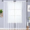 Alaoo Cortinas Salon Modernas, Blancas Translucidas Ventana Visillos 2 Piezas, 142x230cm, Agujero de Varilla, para Ventana Dormitorio Translúcidas Visillos Paneles para Ventanas Sala Comedor