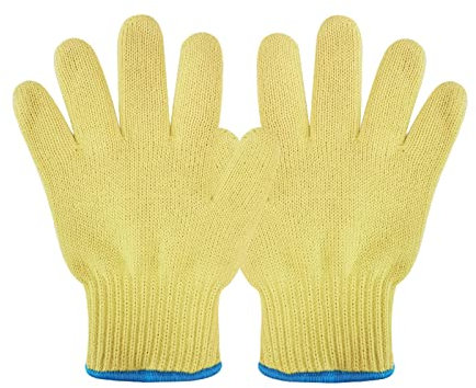 ZKLGS Guantes Anticorte Fibra 2 Capas a Prueba de Fuego Anti Corte Resistente al Fuego 500 Grados centígrados Seguridad Trabajo Barbacoa Horno Guante Seguridad Trabajo Guante(25CM 1pair)