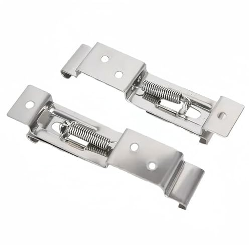 ZGHQHCDRH Portatarga Moto Supporto a Molla Rettangolare per Targa Auto in Acciaio Inossidabile, Clip per Targa rimorchio, 2 Pezzi Cornice Targa