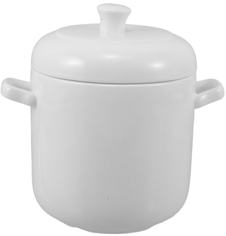 Cabilock Pentola con Zuppiera Porcellana con Maniglia per Cottura Vapore e Stufati Ciotola per Uova e Antipasti per Cucina Domestica e Ristoranti