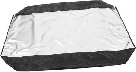 AKOOSY Sandbox Cover with Drawstring Durable Dustproof Pit Protective Cap for Garden Sandbox and Small Bathtub Lightweight Outdoor Pit Lid Black