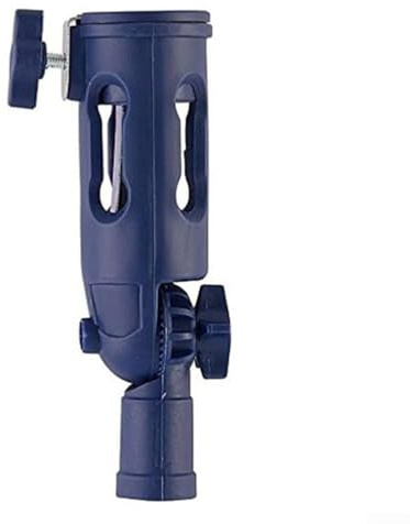 Filteilect Bürstenhalter mit Mehrwinkeldrehkopf und Verlängerungsstangenaufsatz für schwer zugängliche Stellen, kompatibel mit Rollen und Schabern, Blau (A)
