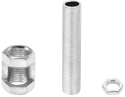 20/32/40-teiliges M10-Reparatursatz for Lampenrohre mit Feingewinde, Sechskant-Überwurfmutter aus Metall mit offenem Gewinde for Verlängerungsstangen von Leuchten(A 32Pcs,Size5)