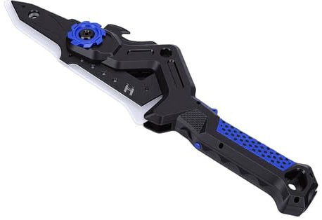 Giocattolo con Spada Ascia Illuminata a LED con Design Girevole per Spettacoli di Luci Dinamici, Effetti Sonori per Regalo di Compleanno di Natale, Materiale Plastico (Blue)