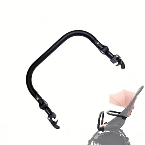 Barre de protection 2 en 1 pour poussette | Cintre de poussette 2 en 1 comme poignée centrale ou barre avant, compatible avec Babyzen YoYo 2/Yoyo+, en PU et fer