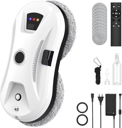 Osmo RoboClean Fensterputzroboter, Automatischer Fensterreiniger mit Starker Saugkraft & Wassersprühen, Intelligenter Navigation & Kantenerkennung, für Glas, Spiegel, Fliesen, Innen & Außen