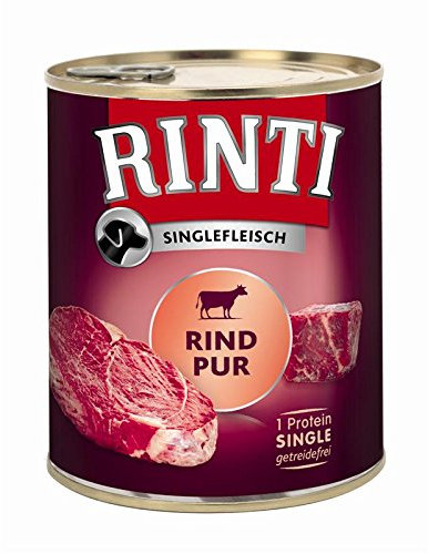 Rinti Singlefleisch Rind Pur 800g - Sie erhalten 6 Packung/en; Packungsinhalt 0,8 kg