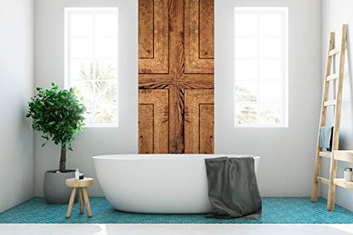Oedim Frise verticale autocollante papier peint mural imitation bois moulure | 144 x 260 cm | Décoration