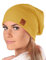 Mikos*Mütze Damen Beanie Frühling Strickmützen für Damen Chemo Damenmütze in Vielen Farben Stilvolle und Bequeme Kopfbedeckung für Sommer Long Slouch Beanie mit hohem Tragecomfort (699) (Curry)