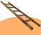 Holzleiter als Dekoelement oder Kleiderleider, Handtuchhalter 165cm in brauner Vintage Optik