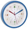 TFA Dostmann Tick & Tack 60.3058.06.90 Horloge Murale analogique pour Enfant Fille et garçon Colorée pour Apprendre à l'heure avec marquages Multicolore Plastique Verre Bleu 310 x 50 x 340 mm