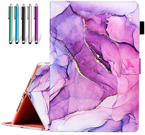 Ciaoye Multi-Angle Viewing Folio Smart Leather Cover with Auto Sleep/Wake for iPad Mini 1/2/3/4/5 7.9 Tablet, Marble Purple