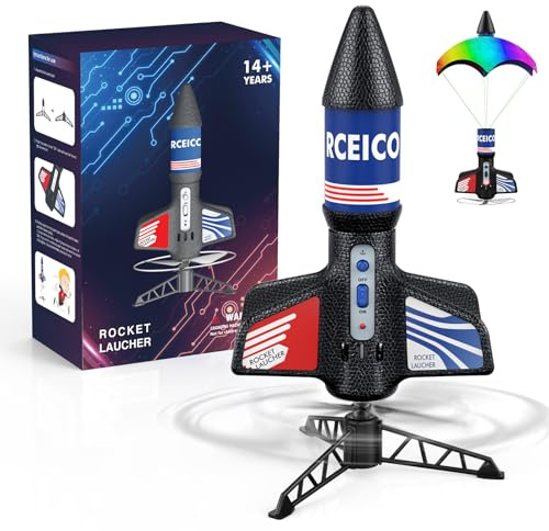 Rocket Launcher, 200 Feet of Flight Altitude, Model Rocket Kits with Launch Set, Ultra-high Flying Rocket, Rocket Toy, Outdoor Toys for Ages 8-13, Birthday Gift for Kids Boys & Girls