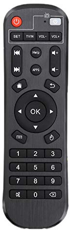 DRERLIYAIZ H96 per Telecomando Android TV Box per Telecomando H96 / H96 PRO / H96 PRO + / H96 Max H2 / X96 Nero