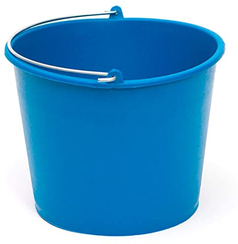 Acan Pamex - Cubo engomado de plástico Reciclado con asa metálica, Recipiente Multiusos, Limpieza, jardinería, Color Azul, 6 litros, 17,6 x 23 cm