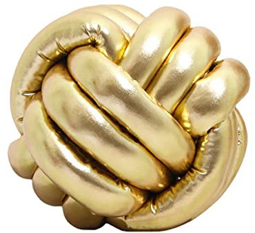 RENXR Knot Pillow Round Ball Cushion, 8in Imitation Leather Knot Ball Pillow Home Decor Cushion Handmade Knotted Throw Pillow for Couch Bed Car Office