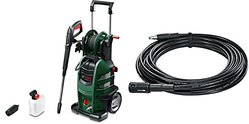 Nettoyeur Haute-Pression Bosch - AdvancedAquatak 160 (2600 W, 160 Bars, Débit Maxi 580 l/h, Câble 5 m, Set d'accessoires) & Flexible d'extension Bosch F016800361 6 m