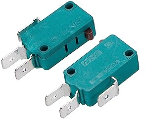 QUARKZMAN 2uds AC 16A 125V/250V Pulsador Botón Actuador Micro Verde | Límite Interruptor, 1NO+1NC, Normalmente Abierto Cerrar Interruptor
