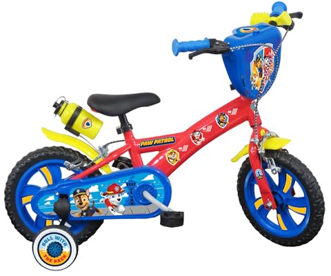 Paw Patrol Babys (Jungen) Fahrrad, Rot, Blau, Gelb, 12 pollici