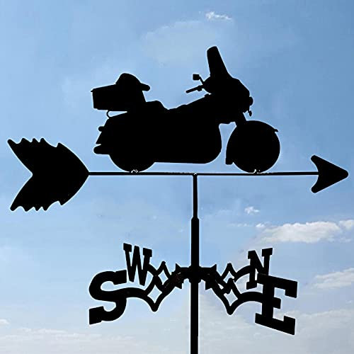 Wetterfahne aus Edelstahl, für den Innenhof, Schmiedeeisen, langlebig, Fische, Motorräder, Delfine, Autos, Silhouetten, Retro, Bauernhofszene, Gartenpfahl, Wetterfahne, Wetterfahne, Wetterfahne,