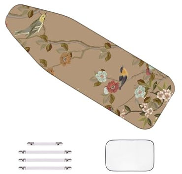 Algodón - Funda para Tabla de Planchar, Diseño Extra Grueso de 2 Capas PatróN Vintage La Cubierta Tablas Planchado Es Intercambiable, con Cierres XL150X60 cm