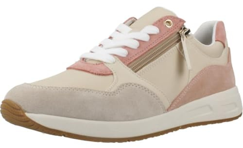 Geox D BULMYA B - Scarpe da Ginnastica Donna, Papyrus/Lt Taupe,