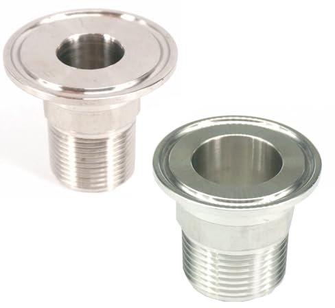 1/2 Zoll 3/4 Zoll 1quot; 1-1/4 Zoll 1-1/2 Zoll 2quot; BSP-Stecker x 1,5 Zoll 2quot; 2,5 Zoll Tri Clamp Ferrule 304 Edelstahl Sechskantmutter Rohrverschraubung Home Br(1.5 inch Tri Clamp,1/2)