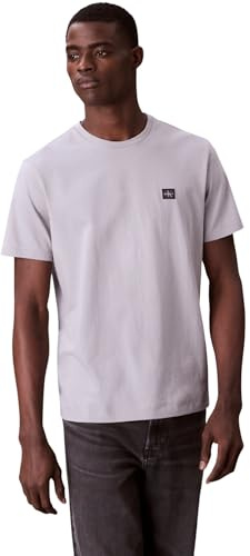 Calvin Klein Camiseta de Manga Corta Hombre Badge Jersey Classic tee de algodón, Gris (Formal Gray), M