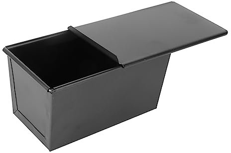 Cabilock 250g Toast Box Cover Non-Stick Loaf Pan for Bread Baking Suitable for Home Use Dough
