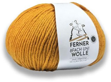 Ferner Wolle Lungauer 8-fach Merino Uni 06 - Gelb