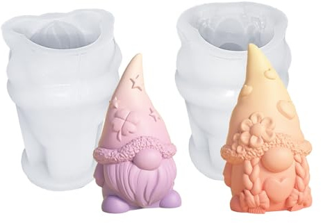 Silikonformen Gießformen, Silikonform Wichtel, Kerzenformen Silikon 3D Geschenk Silikonform Weihnachten Figuren für Dekorative