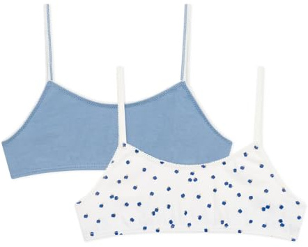 Petit Bateau 2 Brassier Underkläder Dag, Flerfärgad, 10 År Flickor, Flerfärgad, 10 anni