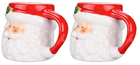 Amosfun 3 Set 3 Set Di Tazze Di Porcellana Tazze Di Natale Di Natale Da Tè Decorazioni Natalizie Renne Da Caffè Stoviglie Natalizie Bicchieri Da Latte 2 pezzi * 3