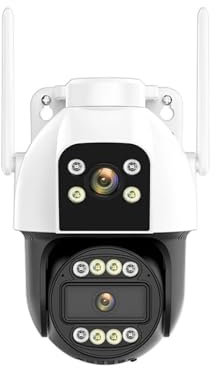 Telecamere di sicurezza domestica Telecamera IP 4G SIM Card 4K HD Zoom 10X Telecamera PTZ Telecamera a tre obiettivi Doppio schermo Telecamera di sicurezza 2K Monitoraggio automatico Sorveglianza P2P(