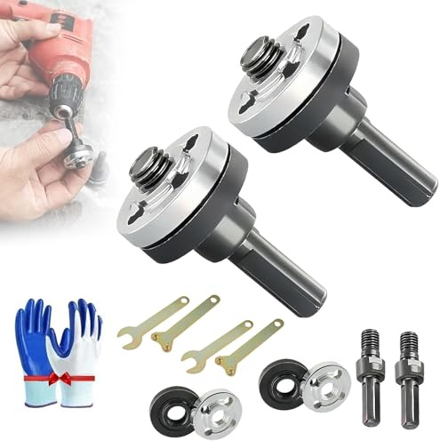 Electric Drill Conversion Angle Grinder Adapter Connecting Rod Kit,Shank Mandrel Arbor Adapter Repair Kit Tool for Power Drill Grinders(2 Set)