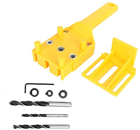 8-teiliges Holzdübel-Vorrichtungs-Set, ABS-Handstanzlokal, Taschenloch-Bohrwerkzeuge mit präziser Ausrichtung für Holzbretter und Seitenbretter, langlebiges, praktisches