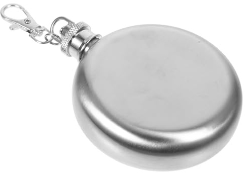 iplusmile Flasque Métallique Mini Portable Inoxydable Étanche avec Porte-clés Compact pour Vin Whisky Cadeaux Masculins