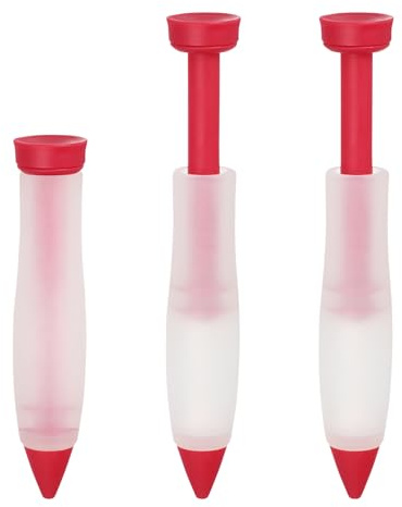 minkissy Set 3 Penne per Decorare Dolci in Silicone per Scrivere e Personalizzare Torte e Biscotti, Strumenti per Pasticceria Fai da Te a Casa in Forno