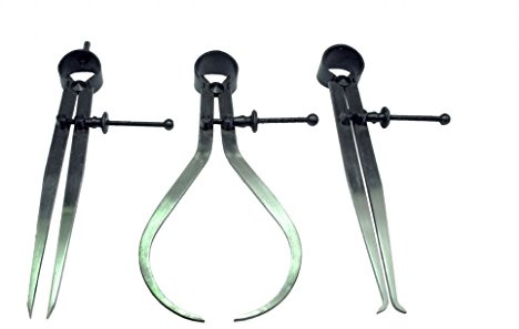Juego de 3 pinzas de muelle – interior, exterior y separador de 20 cm / 200 mm – Herramienta de medición, taller, sala de herramientas