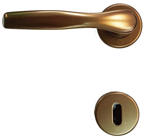 FIP, Coppia di Maniglie Hoppe Milano, per Porte Interne, in Alluminio, Colore Bronzo